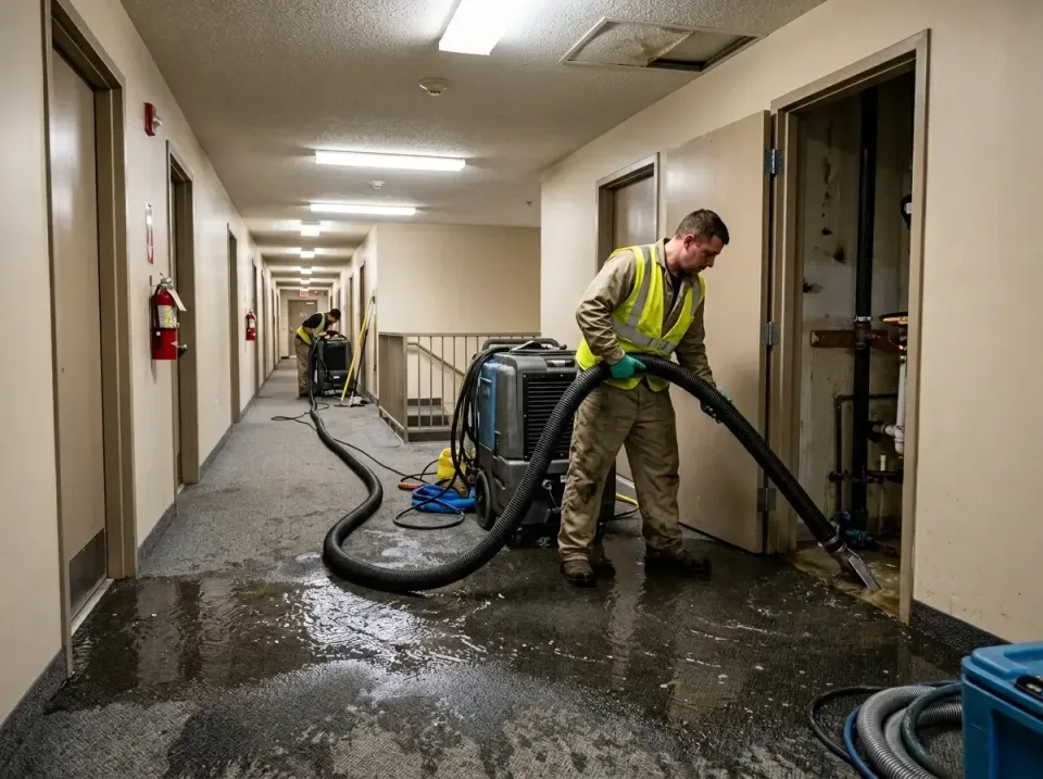 multi-unit-apartment-hallway-f-005 — frequently asked questions, Emergency Burst Pipe Water Extraction & Removal in Riverben…